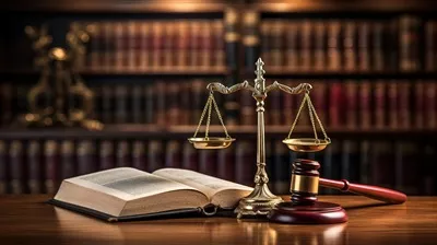 آیا فقه قانون اساسی اسلامی وجود دارد؟ 1 Photo of legal books and scales symbolizing justice on the table 400