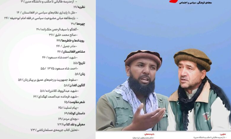 انتشار شماره ۷ مجله «مقاومت» با محوریت تحلیلهای سیاسی و فقهی افغانستان 1 مجله 7 مقاومت